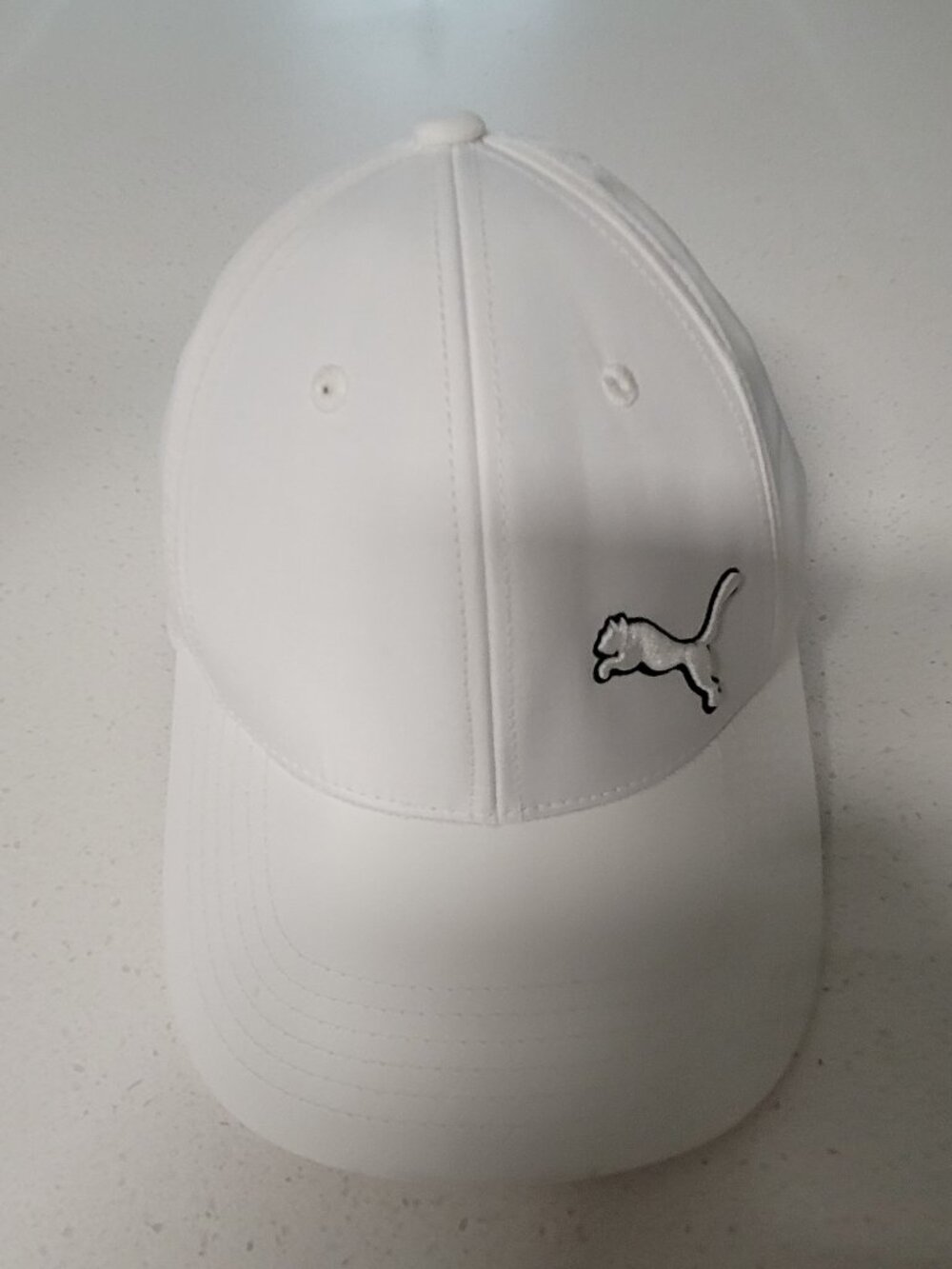 Puma White Embroidered Puma Logo Hat Adjustable Lightweight Cap